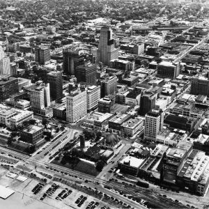 Aerial view of Downtown Memphis with Riverfront