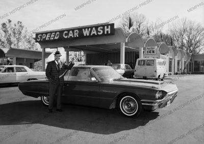 Speed Carwash, car and man in the foreground