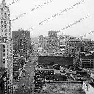 Aerial view of Main Street featuring Lincoln American Tower