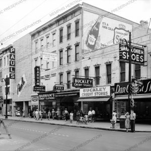Main Street, stores: Dan Cohen Shoes, Buckley Credit Stores and Pauls