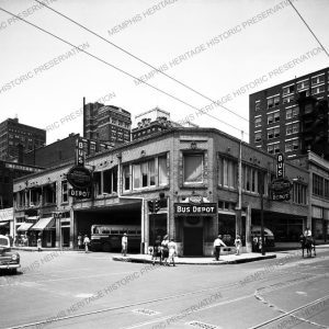 Bus Depot, the same building appears in 47 in a different decade.
