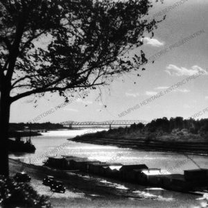 Mississippi with a bridge in the background