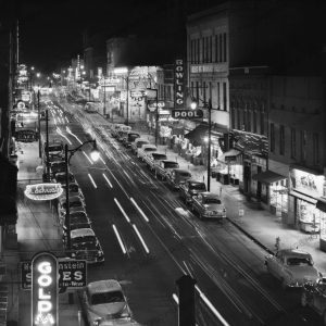 Beale Street, aerial night shot